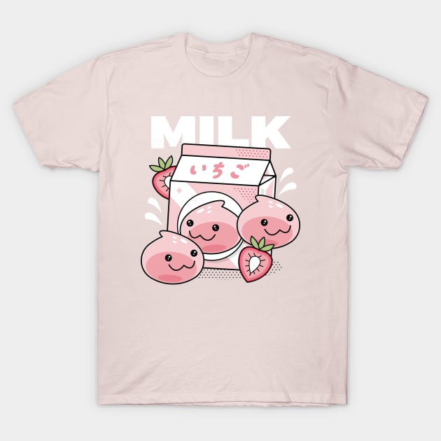 Poring Strawberry Milk T-Shirt by logozaste